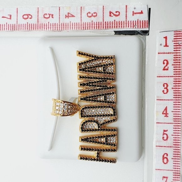 - "14K Gold Plated Cubic Zircon Pendant, EVBRS546 - Picture 10 of 10